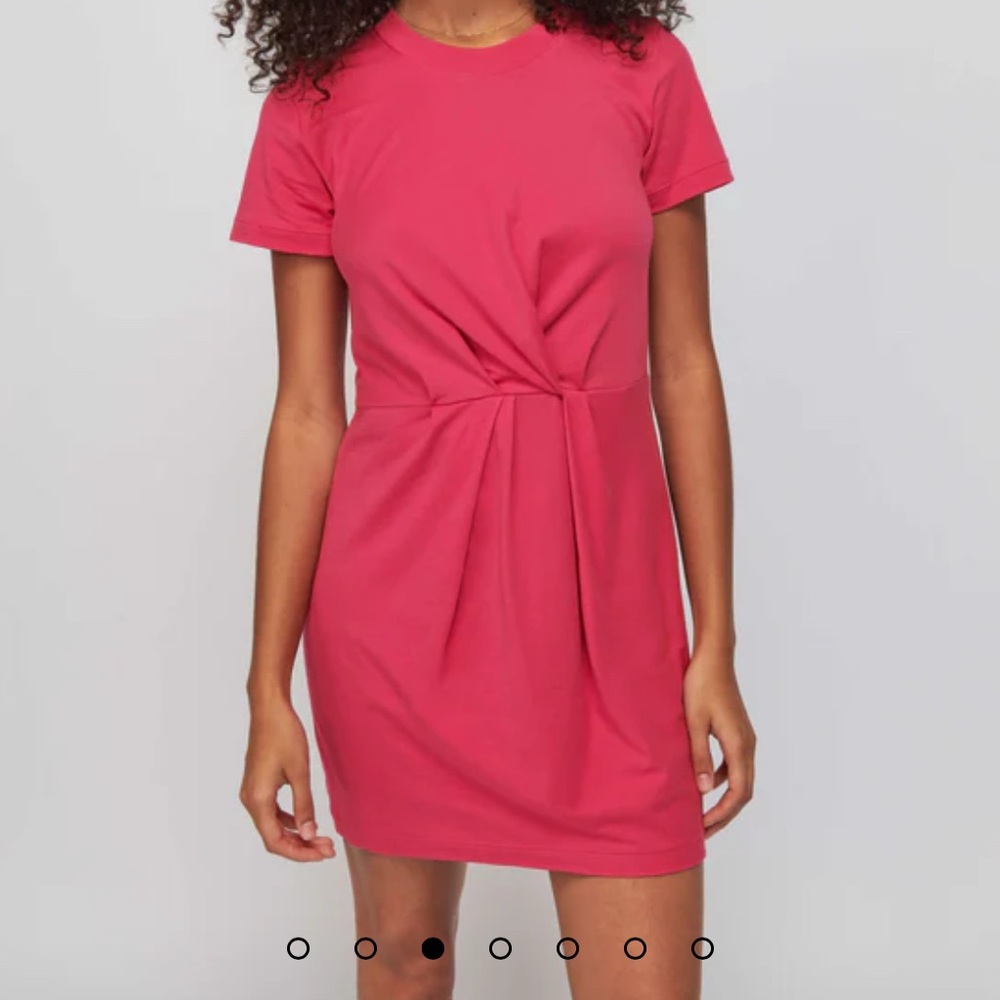 Nation LTD Pink Pleated Sheath Mini Dress t-shirt dress